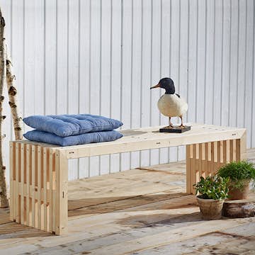 Trädgårdsbänk PLUS Rustik Design 1380 mm