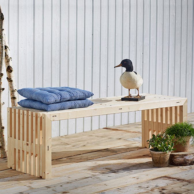 Trädgårdsbänk PLUS Rustik Design 1380 mm