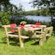 Picknickbord PLUS Fyrkantigt med Ryggstöd Utomhus