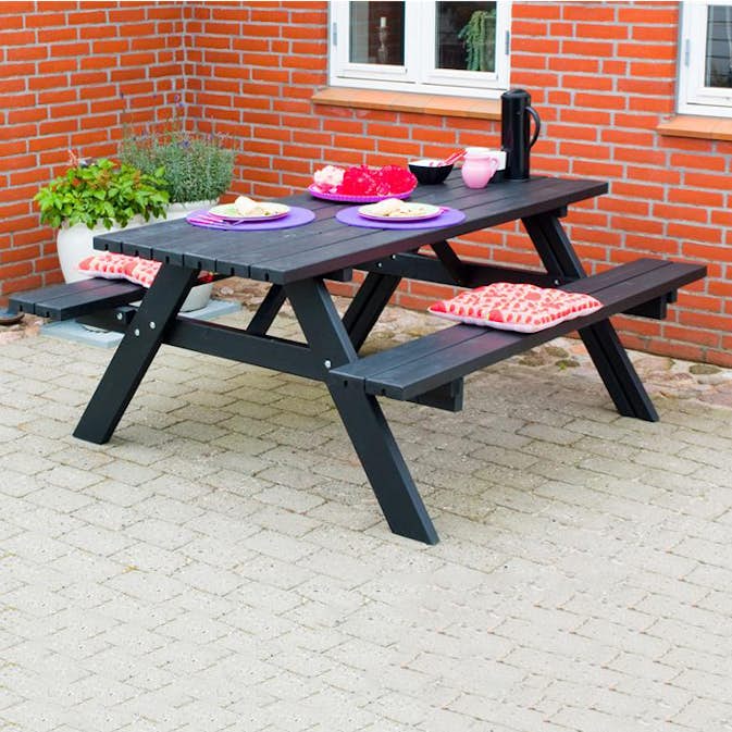 Picknickbord PLUS Svart Utomhus