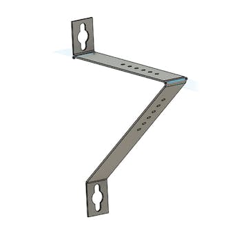 Väggkonsol Westal 45- 90° med 2 st Skruv M4