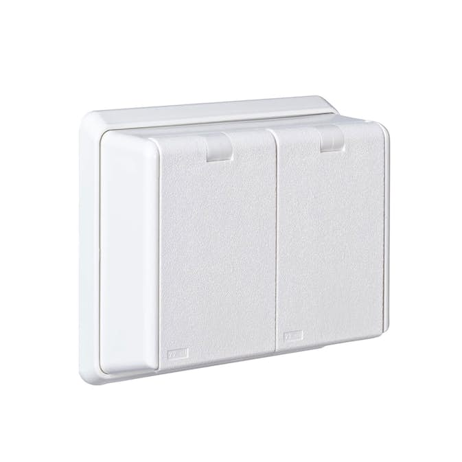 Vägguttag Elko 2-Vägs IP44 RS Renvit