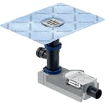 Golvbrunn Geberit med Extra Inlopp