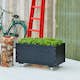 Blomlåda PLUS Svart för Utomhusbruk på Hjul 48x88x47 cm