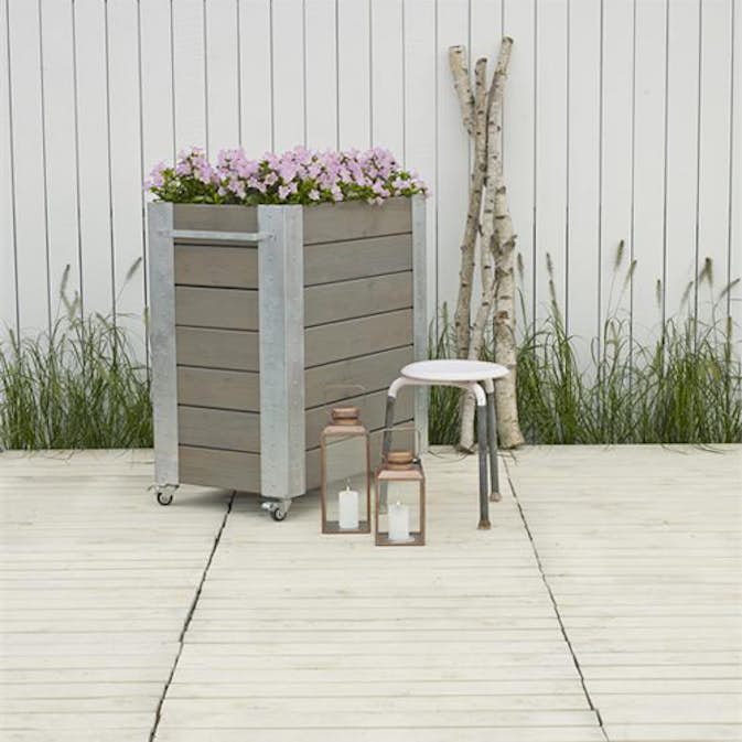 Blomlåda PLUS Cubic Gråbrun 87x50x95 cm