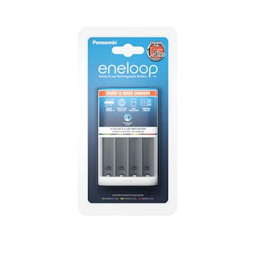 Snabbladdare Panasonic För Uppladningsbara AA/AAA Batterier