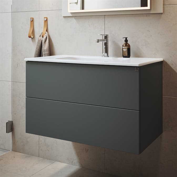 Tvättställsskåp Ballingslöv KC80BT80PT Bright med Tvättställ