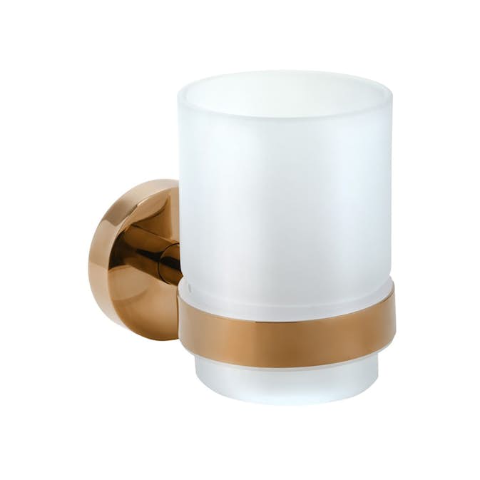 Tandborstglas Duschbyggarna Dark Rose med Hållare