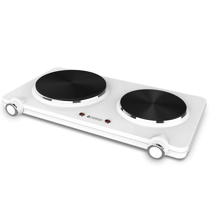 Kokplatta Champion Dubbel 180mm + 150mm 2250W KP210 Vit