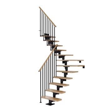 Spartrappa Dolle Cork Ek Steg 1/4 Svängd Classic III Räcke