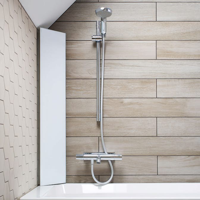 Duschhylla Macro Design Hide för Hörn