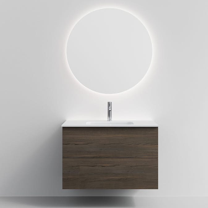 Tvättställsskåp Temal Astra med Tvättställ Onni och Spegel Halo