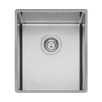 Infälld Diskho DecoSteel XV 34 Rostfri Enkel med Korgventil & Vattenlås