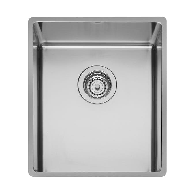 Infälld Diskho DecoSteel XV 34 Rostfri Enkel med Korgventil & Vattenlås