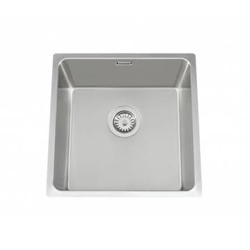 Infälld Diskho Nordic Tech Zirkon 400 Rostfri Enkel med Korgventil & Vattenlås