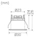 Downlight Hide-a-lite Core Smart 45° 10-pack Vit