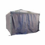 Draperi gop Till Palermo Pergola UV-skyddad Polyesterväv, Grå, 4st