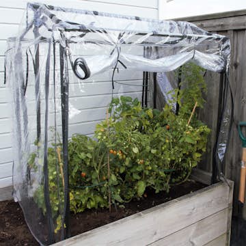 Drivhus Flexigarden för Odlingslåda Svart