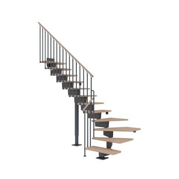 Vinkeltrappa Dolle Dubai Ek Vit Oljad 1/4 Classic III