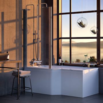 Badkar Nordhem Apelviken Vit Standard Enkel rygglutning