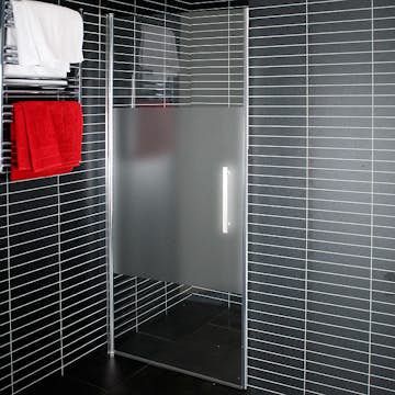 Duschdörr Arrow Door Delvis Frostat Glas