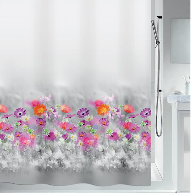 Duschdraperi Spirella Abella Grey/Pink 180X200