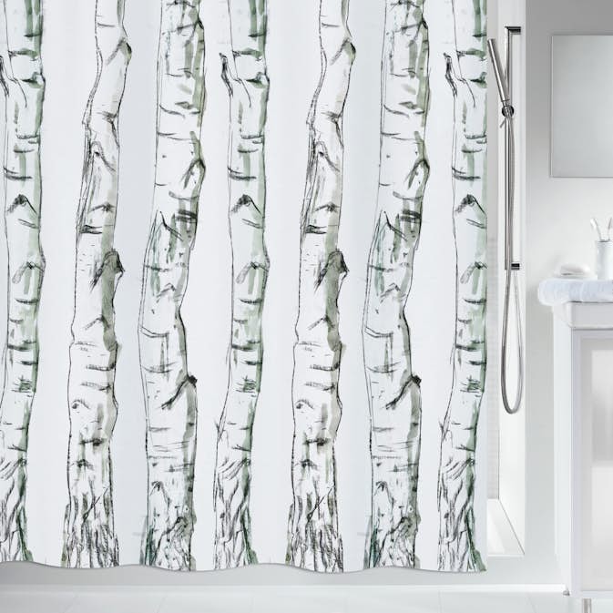 Duschdraperi Spirella Wood Black