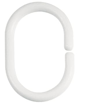 Duschdraperiringar Spirella Vit