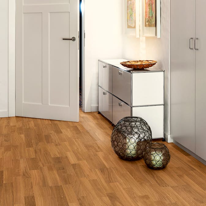 Parkettgolv Berg & Berg Ek L Klöver Borstad Naturolja 3-Stav