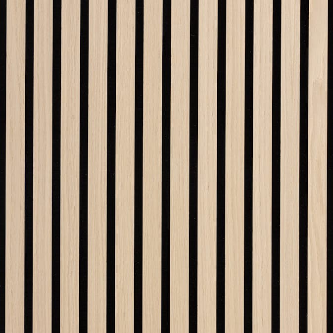 Akustikpanel Wood on wall Ek Vitlackad