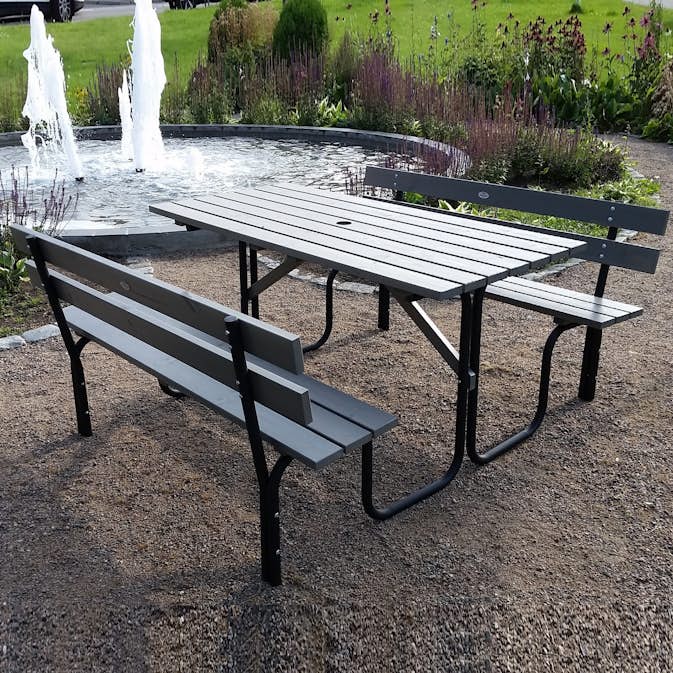 Bänkbord Utomhus Eden Wood Stålpicknick 150