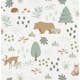Tapet ESTAhome Skog Med Djur Vitt, Grönt Och Beige EW139247