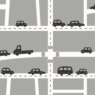 Tapet ESTAhome Bilar Grått, Svart Och Vitt EW139282