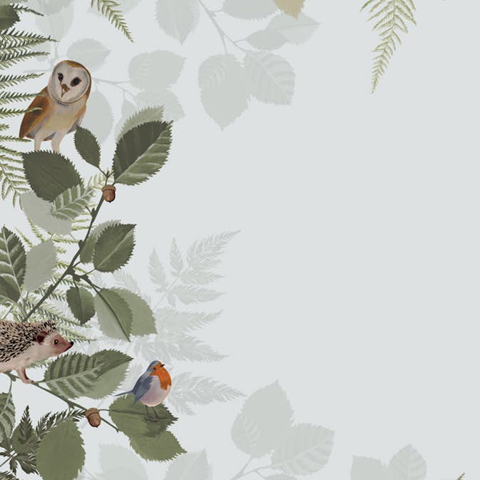 Fototapet ESTAhome Skogens Djur Grönt Och Brunt EW159049