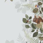 Fototapet ESTAhome Skogens Djur Grönt Och Brunt EW159051