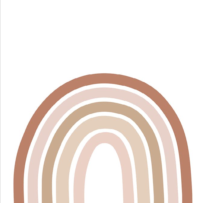 Fototapet ESTAhome Regnbåge Röd, Rosa Och Beige EW159053