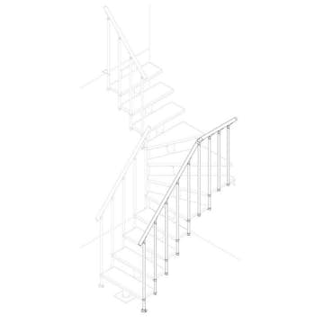 Utvändigt Räcke Dolle Classic II Ek Vitoljad