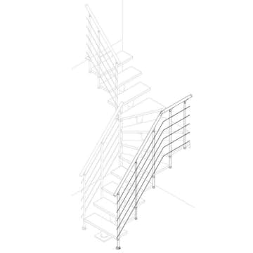 Utvändigt Räcke Dolle Style6 Ek Oljad