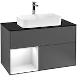 Tvättställsskåp Villeroy & Boch Finion med 2 Lådor Hylla och Bänkskiva för Fristående Tvättställ