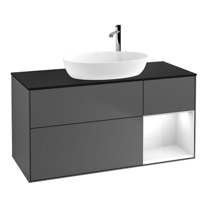 Tvättställsskåp Villeroy & Boch Finion med 3 Lådor Hylla och Bänkskiva för Fristående Tvättställ från Artis & Collaro