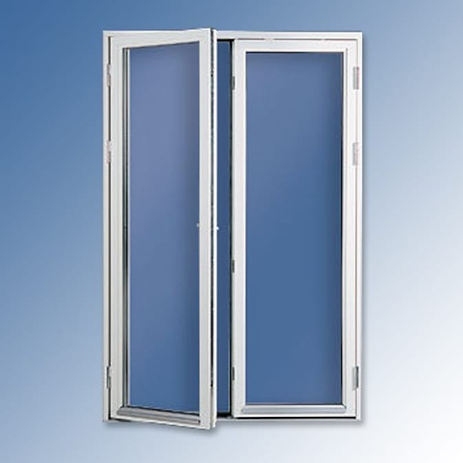 Fönsterdörr Allmoge Helglasad Pardörr 3-glas Vitmålad Lagerförd 150x210