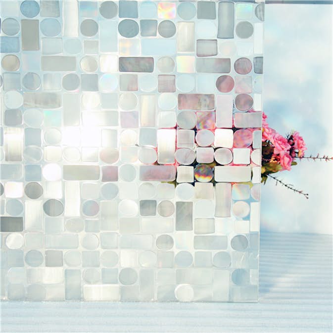 Fönsterfilm Unikgruppen 3D Prismor Block & Cirklar 45x200 cm