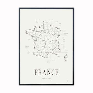 Poster Corkframes Vinkarta Frankrike