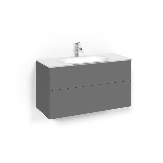 Tvättställsskåp Macro Design Crown Plain Med Glastvättställ