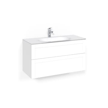 Tvättställsskåp Macro Design Crown Frame Med Glastvättställ