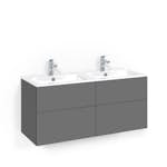 Tvättställsskåp Macro Design Crown Push Open med Dubbelt Tvättställ