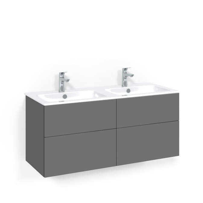 Tvättställsskåp Macro Design Crown Push Open med Dubbelt Tvättställ