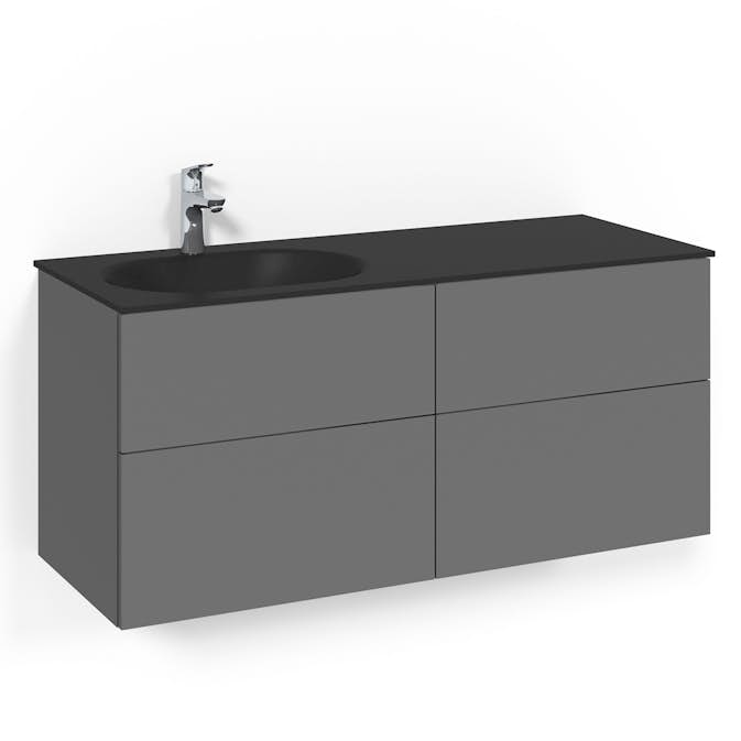 Tvättställsskåp Macro Design Crown Plain Med Glastvättställ