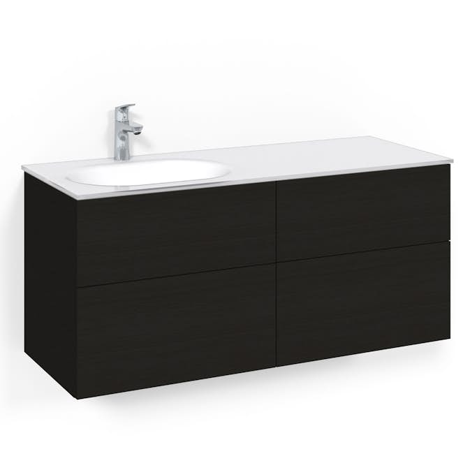 Tvättställsskåp Macro Design Crown Plain Med Glastvättställ