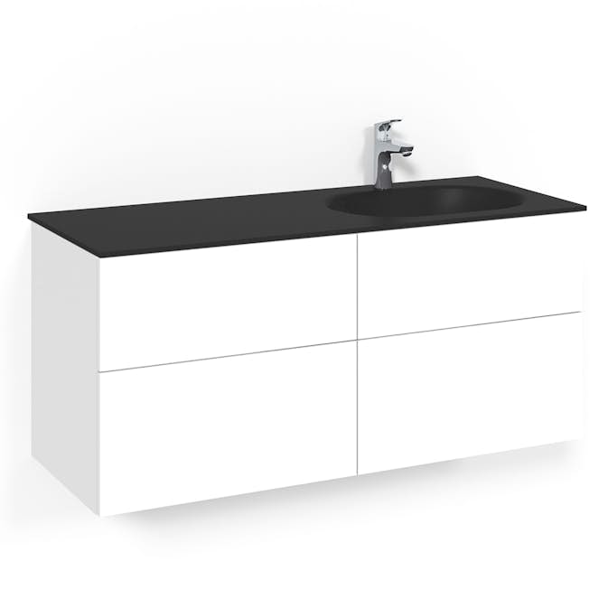 Tvättställsskåp Macro Design Crown Plain Med Glastvättställ